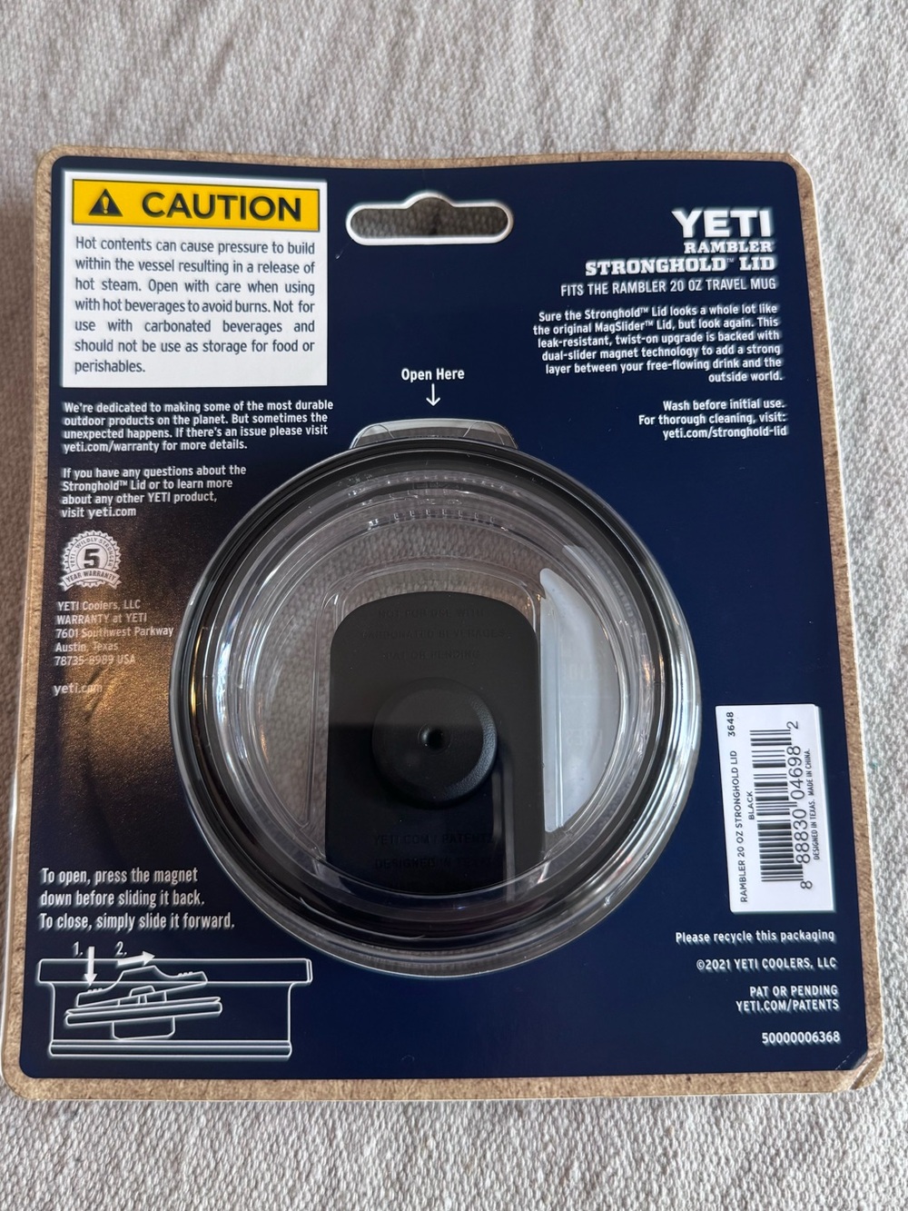 NWT YETI Rambler Stronghold Lid for 20oz Travel Mug - Picture 2 of 3